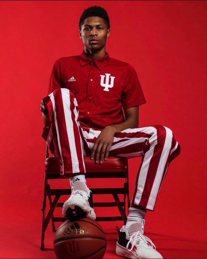 Meleek Thomas pictured during his unofficial visit to Indiana.